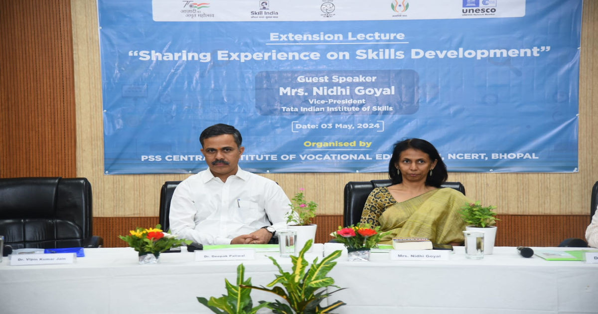 Extension Lecture Series (PAC 21.31 A), Special Lecture on “Sharing Experience on Skill Development”, on 3 May, 2024 Speaker: Mrs. Nidhi Goyal, Vice President, Tata Indian Institute of Skills, Ahmadabad